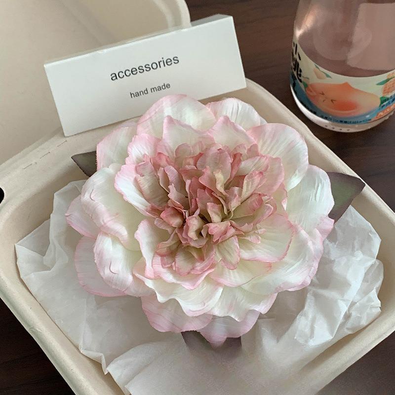 Super Fairy-like Flower Side Clip for Photo Atmosphere Girl's Hair ClipPeony Camellia Headwear
