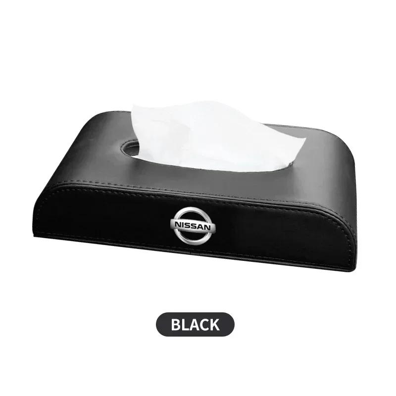 2025 J10 Hot For Nissan Car Tissue Box Armrest Type Leather Organizer Holder Tissue Box For Nissan Nismo Tiida Teana Skyline Juk