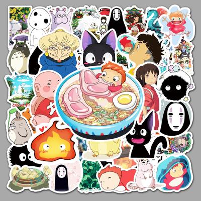 50 de bucăți autocolante anime japonez Ghibli Hayao Miyazaki Totoro Spirited Away prințesa Mononoke KiKi autocolante de papetărie pentru studenți