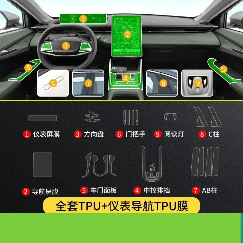Tpu Transparent Film for Changan Lamore Car Interior Sticker Console Dashboard Screen Protection Film Special Car Accessories