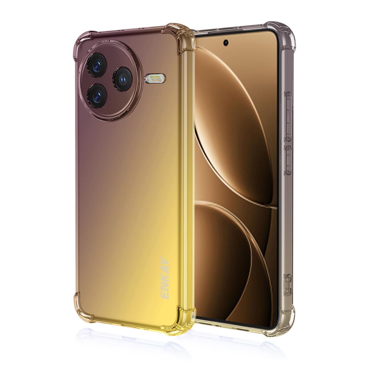 

For Xiaomi Poco F7 Pro 5G/Redmi K80 5G TPU Case ENKAY Thickened Four Corner Drop-Proof Phone Back Cover Black/Gold