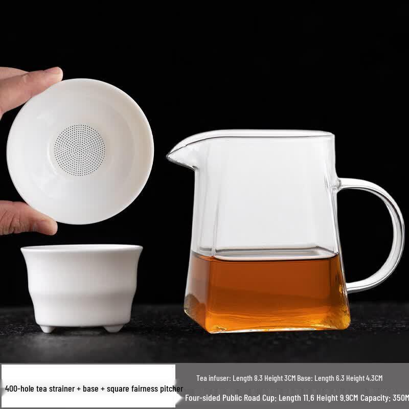 Jade White Ceramic Tea Strainer