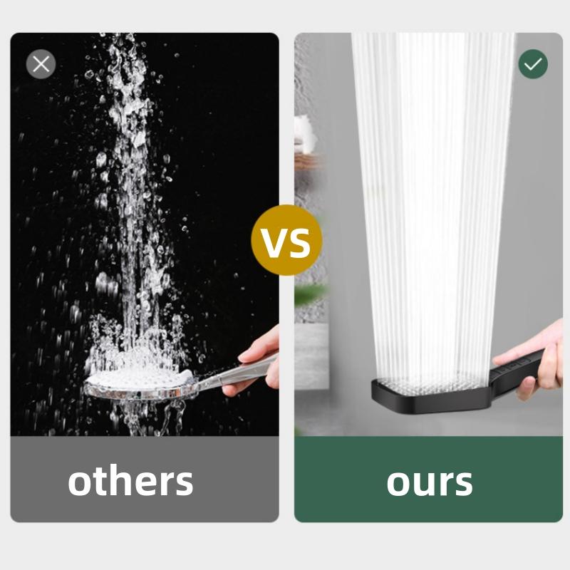 Cap de duș mare cu 7 moduri, reglabil cu o singură cheie, baie de înaltă presiune, cu economie de apă, duze pentru baterie de duș, accesorii pentru baie