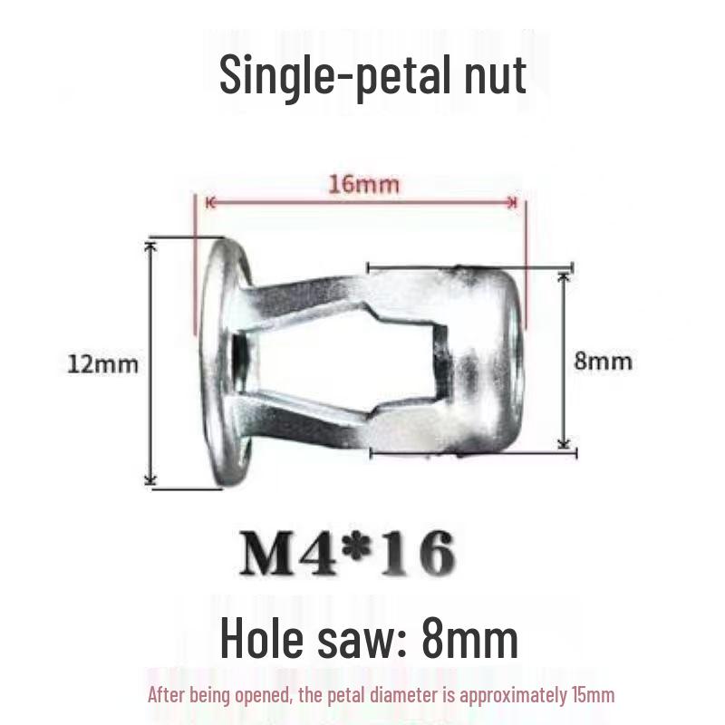 

Оцинкованная углеродистая сталь лепестковая гайка винты номерного знака - M4 M5 M6 различные характеристики