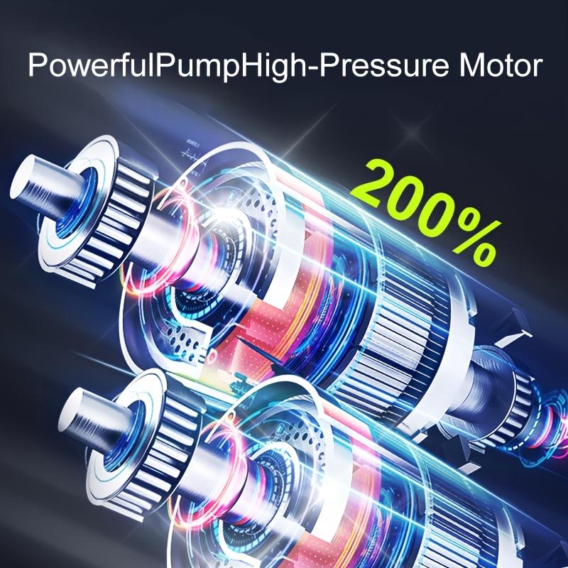 Tire Inflator Portable Air Compressor, 150PSI Car Tire Pump with Tire Pressure Gauge, One-Button Intelligent Cordless Tire Pump Suitable for Cars