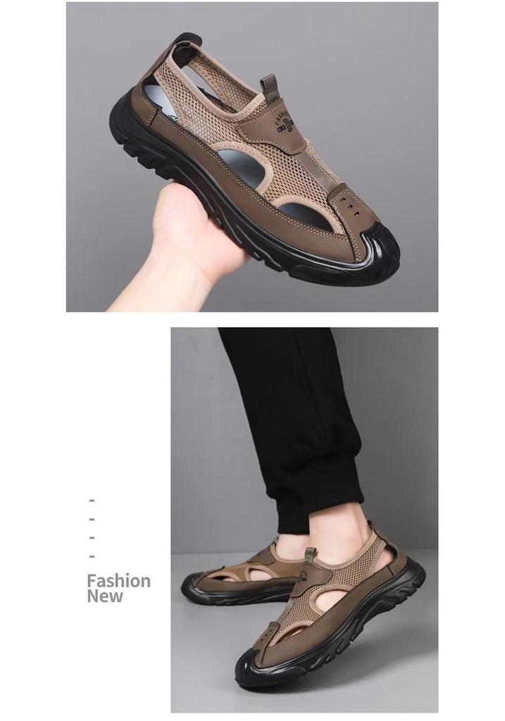 Men's Non-Slip Sports Casual Beach Shoes: Stylish Summer Breathable Mesh Sandals