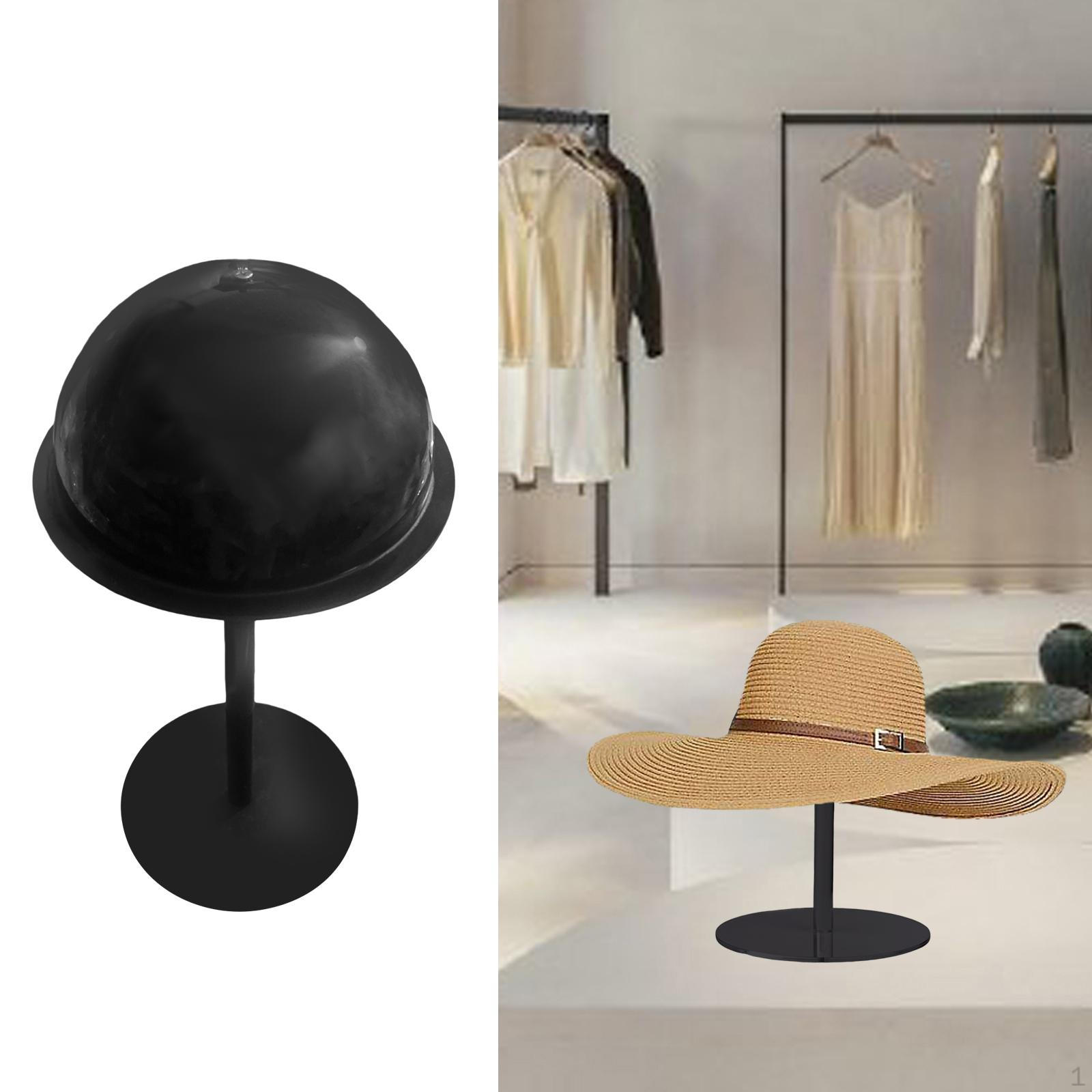 

Акриловый держатель для ковбойской шляпы, прочная круглая подставка для бейсбольной стойки, дисплей для аксессуаров для волос Black 40cm