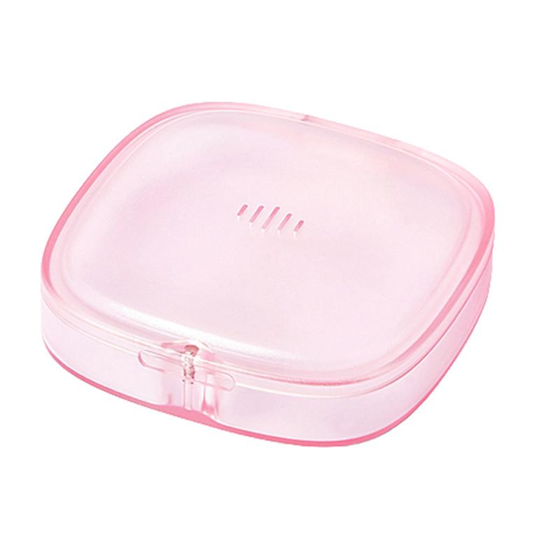 Orthodontic Retainer Double Layer Braces Storage Box Soaking Invisible Teeth Denture Cleaning Tooth Storage Portable Belt Case