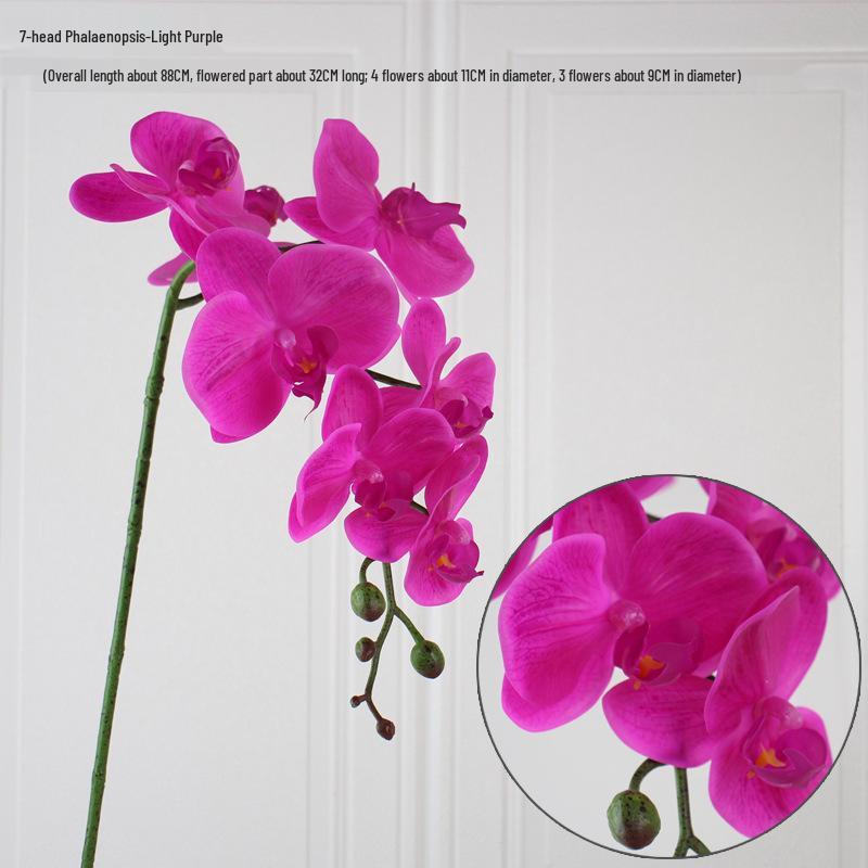 High-End PU Phalaenopsis Artificial Flowers - Single Stem for Home & Hotel Décor