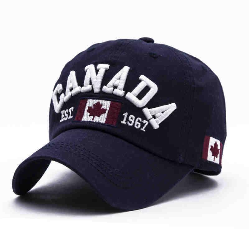 Men Women CANADA Letter Embroidery Baseball Cap Maple Leaf Flag Printed Hat Casual Adjustable Snapback Hip Hop Golf Sport Caps