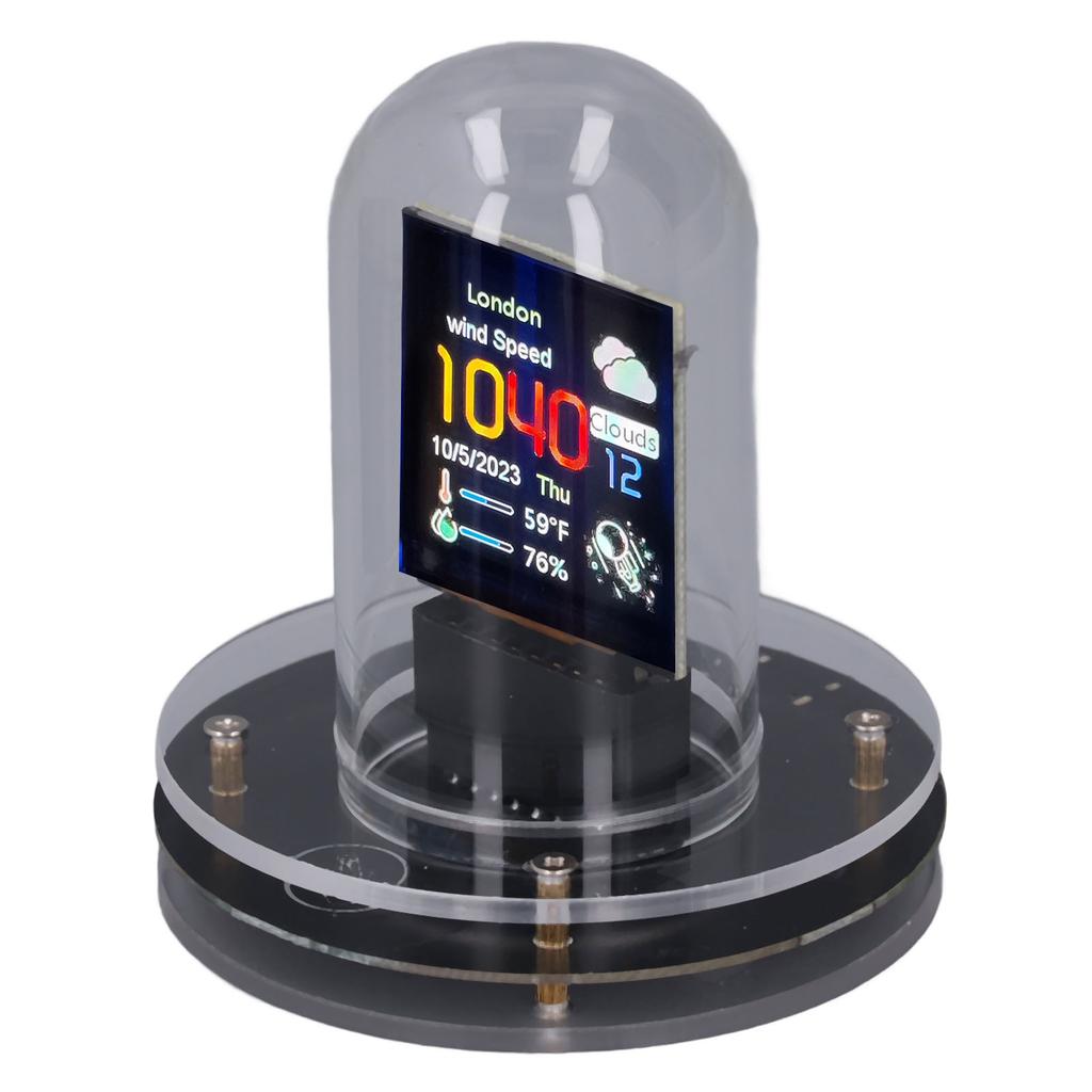 Nixie-Röhrenuhr WiFi RGB IPS-LCD-Bildschirm Wetteranzeige 12 24 Stunden Elektronische Röhrenuhr