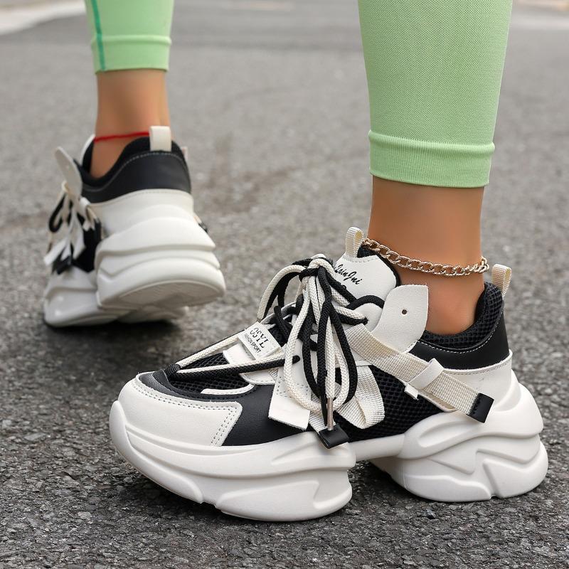 Fashion Women Cushion Sneakers Mesh Running Sport Shoes Outdoor Elevator Shoes Heightening Female Casual Walking Shoes