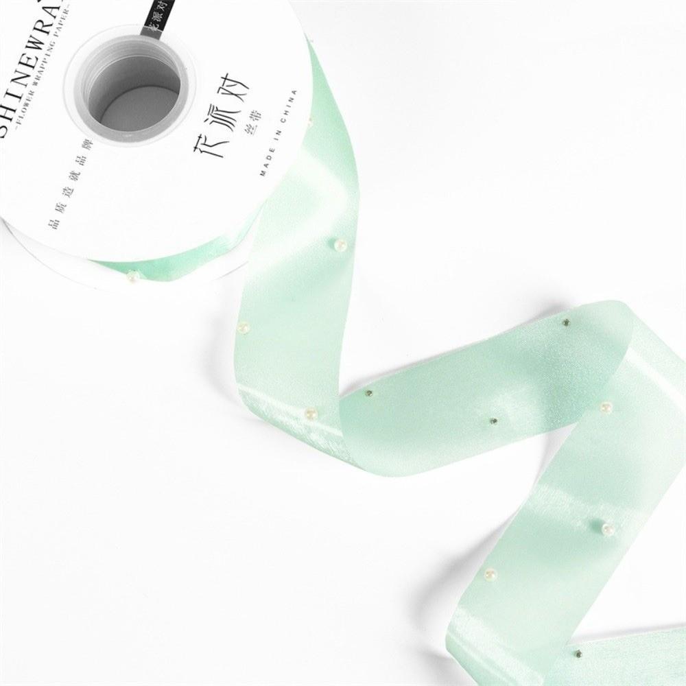1 Roll Wrapping Ribbon Pearl Satin Fabric Ribbon Decorative Satin Ribbon Wedding Decoration