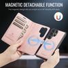 2-in-1 Magnetic Detachable Wallet Case for Samsung Galaxy S24/S24 Plus/S24 Ultra - PU Leather, Card Slots, Wireless Charging, 360° Protection