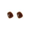 Retro Geometric Square Resin Stud Earrings for Women Girls French Style Elegant Temperament Earrings Charm Jewelry Accessories