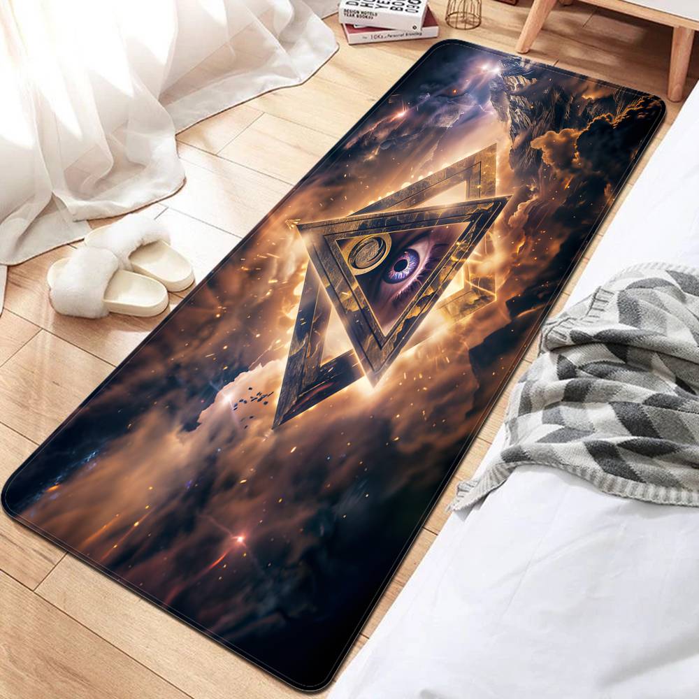 Freemason Illuminati Anime Floor Mat Non-Slip Laundry Room Mat Laundry Decor Balcony Child Living Room Bedside Mats