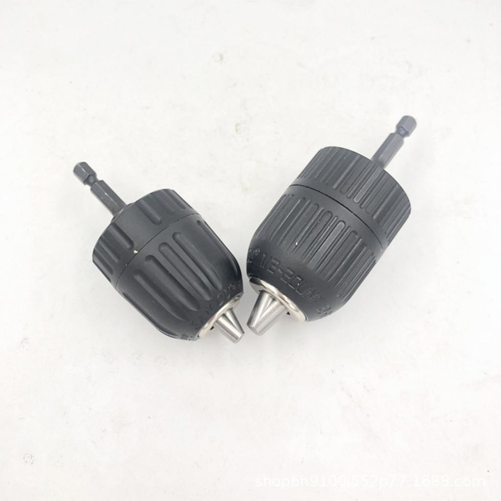 Heavy Duty Hexagonal Shank Drill Chucks Adapter Converter for Electric Tool No Wrenches Need ABS Materials Fast Release