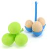 Silicone Egg Cooker 3 Hole Handheld Solid Color Reusable Washable Household Kitchen Boiler Cooking Tool Accessories