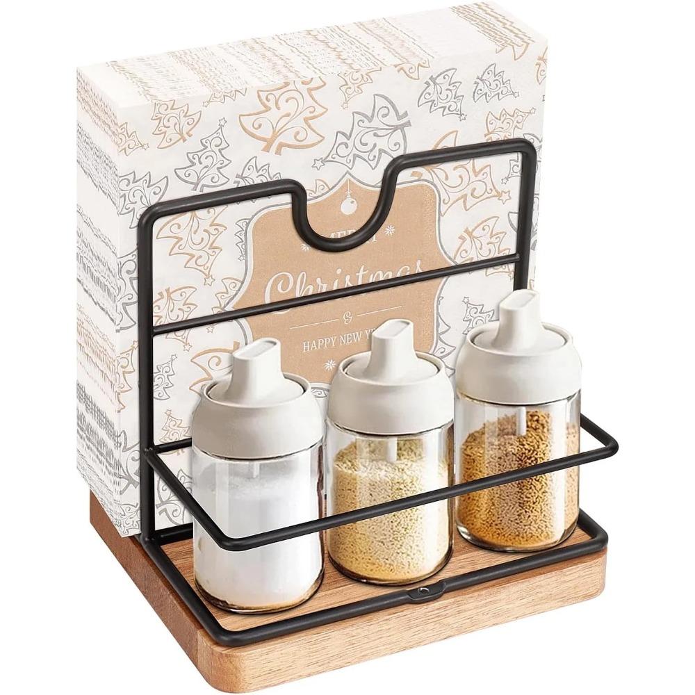 Napkin Holder, Metal Napkin Storage with Salt and Pepper Shakers Caddy Modern Napkin Dispenser , Not Including Salt and Pepper Shakers