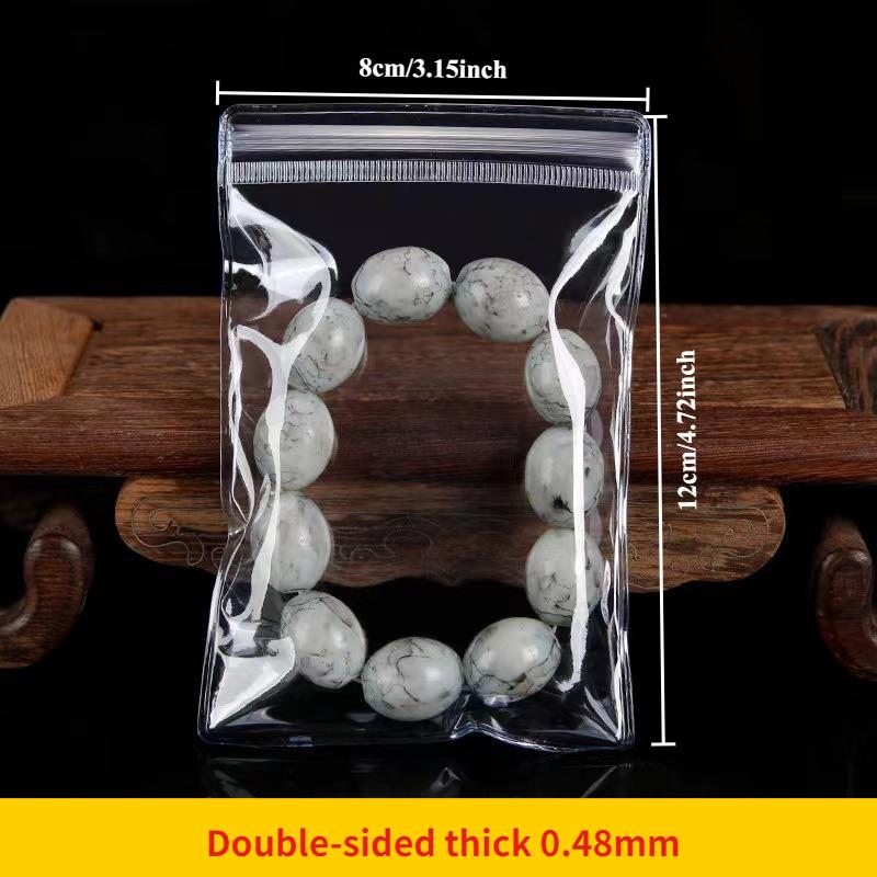 Sacchetto Sigillante Autoadesivo in PVC Spesso Altamente Trasparente Sacchetto per Imballaggio e Conservazione Usato per Gioielli Spille Anelli Braccialetti Ferramenta Pezzi Fatti a Mano Tasche