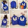 Zaino per Bambini Carino di Sonic, Grande e Resistente, Impermeabile, Traspirante, Con Spallacci Curvi, Blu