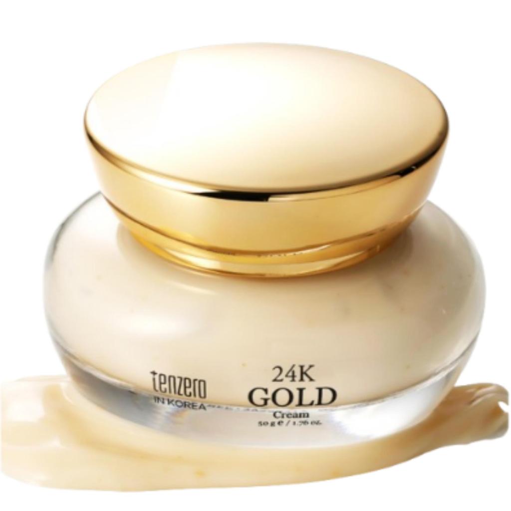 TENZERO 24K Gold Radiance Cream Intensive Firming Anti-Aging Moisturizing Face Cream Wrinkle Care Glow Booster 50g