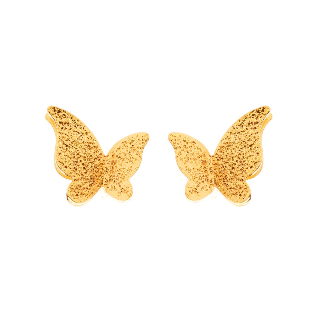 Geometric Butterfly Stud Earrings - Elegant High-End Design for Women