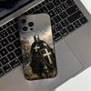 Kreuzritter Templer Ritter Kunst Handyhülle Für iPhone 17,16,15,14,13,12,11 Plus,Pro Max,XS,Weiche Silikon Schwarze Hülle