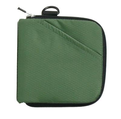Square Compact with IC Card Minimalist Khaki Wallet, Palm-Sized, Pocket, Multi-Function Wallet,