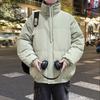 - Large size stand-up neck padded clothes for men and women, winter down padded jackets, loose and thickened couple padded clothes.