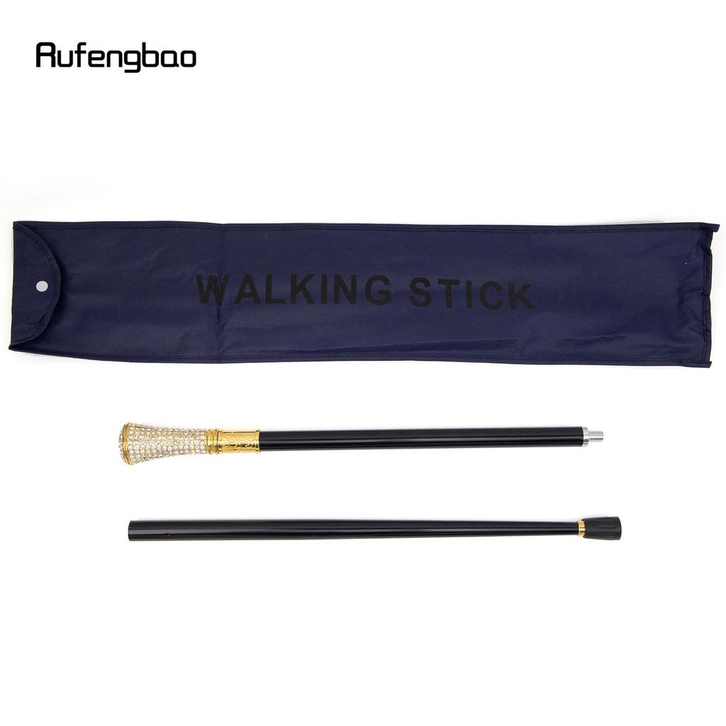 White Artificial Diamond Walking Cane Fashion Decorative Walking Stick Gentleman Elegant Cosplay Cane Crosier 92.5cm