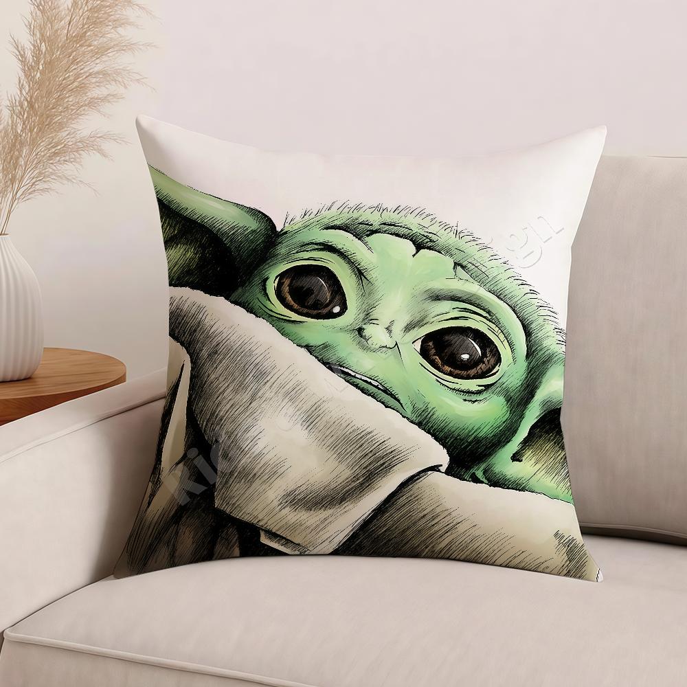 Movie S-Star W-Wars Darth V-Vader Baby Y-Yoda Pillow Case Office Cushions Suitable For Sofa Car Bedroom Decorative Cushion Cover