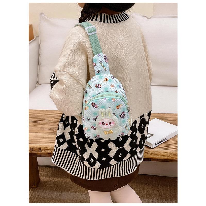 

Tote Bag - Cute Single-shoulder Bag - Cartoon Doll - Boys and Girls Lightweight Cross-body Bag One size зелёный