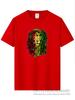 T-shirt High Quality 100% Cotton Funny Lion Print T Shirt Casual Loose Short Sleeve Tshirt O-neck T-shirt Tee