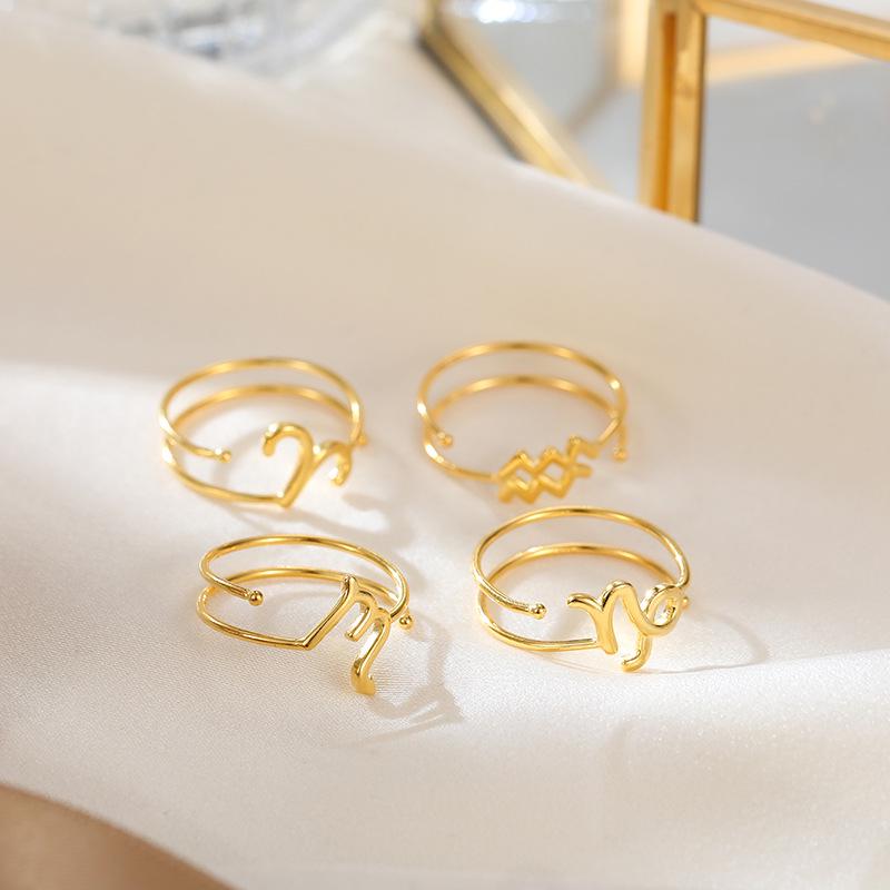 Banyan Tree S925 Silver Double-Layer Zodiac Ring: Elegant, Unisex, Trendy Index Finger Accessory