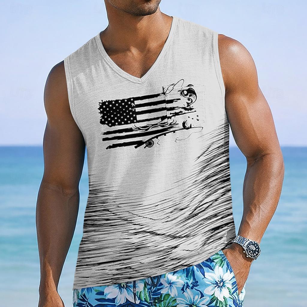Men's Casual Sleeveless -Neck Tank Top