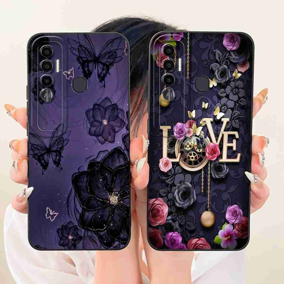 For Tecno Spark 7 Pro Case KF8 Fashion Flower Cat Soft Silicone Back Cover For Tecno Spark7 Spark 7 Pro Phone Case Bumper