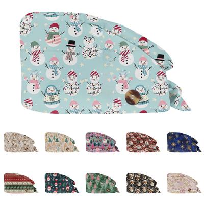 Módní vánoční potisk Pracovní čepice Casual Wash Hat Bag Cap