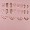 Stylish Almond Nails: French Wave Glitter Design for a Sweet and Fashionable Look, Skin-Whitening, Press-On