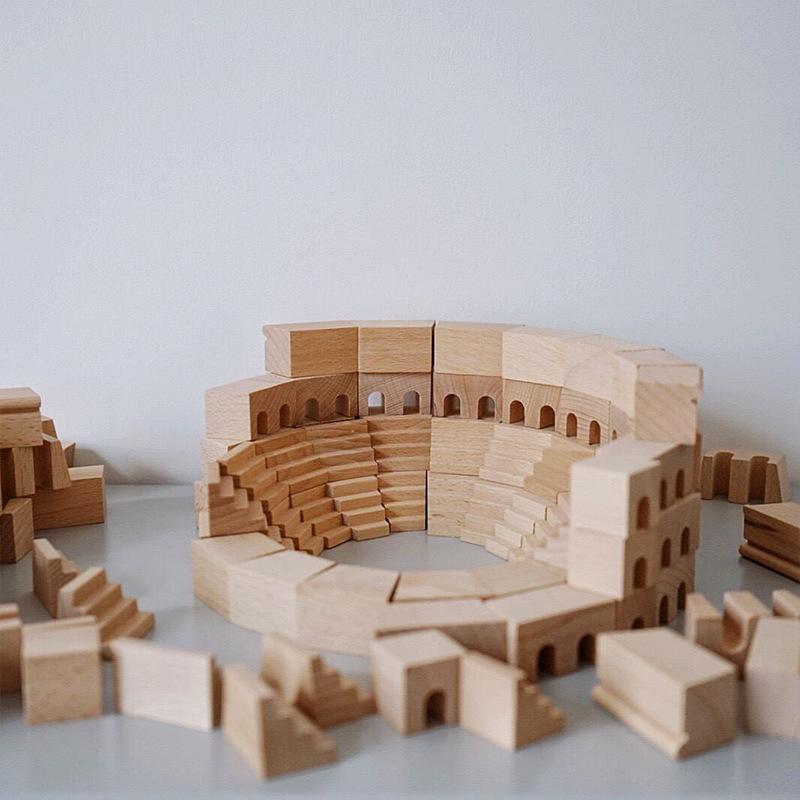 Children'S Large Particle Building Castle Rome Decompression Building Block Construction Creative Model Educational Toys