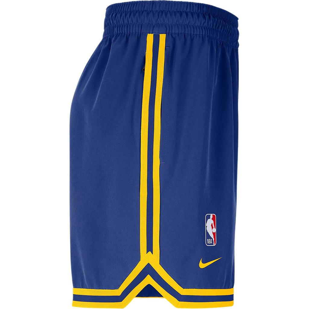 Nike Dri-Fit Nba 6" Uv Woven Shorts Golden State Warriors Elastic Waist Logo Casual Shorts Men shorts HM6556-495