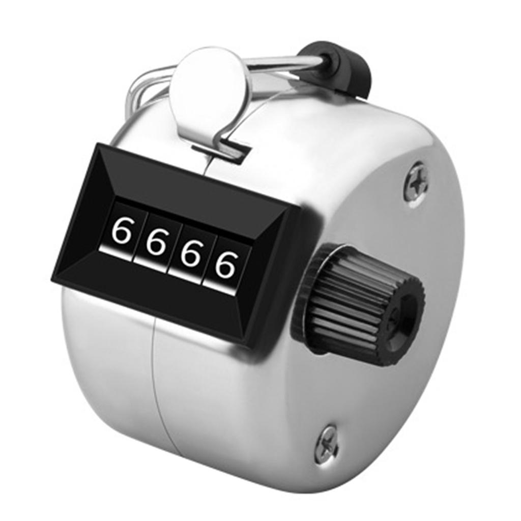 Hand Tally Counter Calculation Range 0000‑9999 4 Digit Mechanical Manual Hand Counter Clicker Metal Regular Model