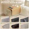 Bamboo Sofa Arm Tray, Foldable, Non-Slip Base, for Snacks Phones Drinks