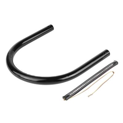 175MM Motorcycle Rear Seat Frame Loop Hoop Bracket with LED Light DIY Accessory Black Straight