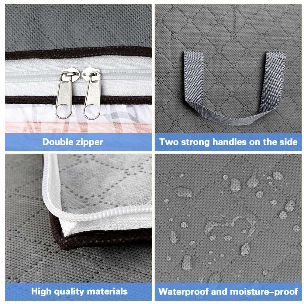 Large Capacity Non-Woven Clothes Quilt Storage Bag Dust-Proof Sweater Blanket Organizer Box Foldable Sorting Pouche Home Storage