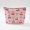 Pink Bowknot Zipper Storage Bag Travel Portable Wash Pouch Student Pencil Case Multi-Purpose Organizer for Women
