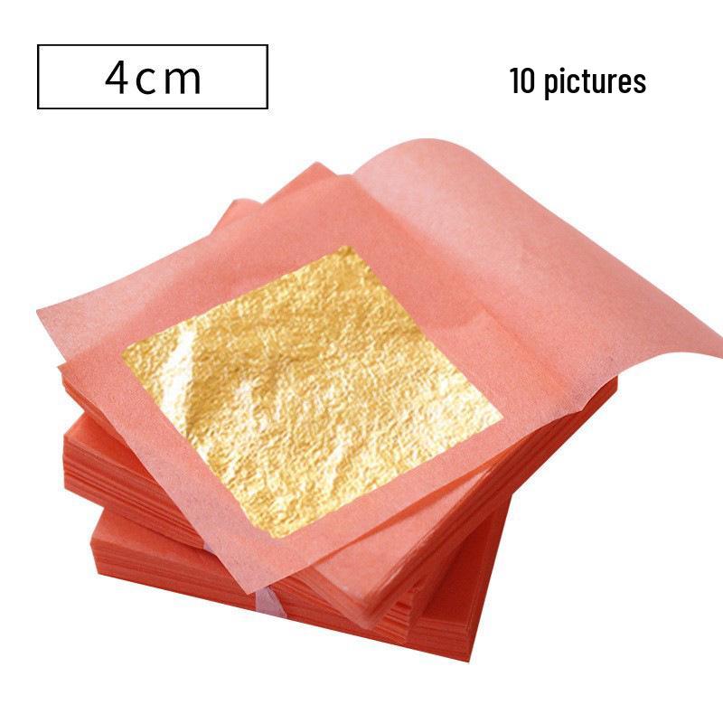 24K Gold Leaf Sheets for Decoration - 99% Pure, Ideal for Buddha Statue Gilding, Art Projects & Crafts - 10 Sheets
