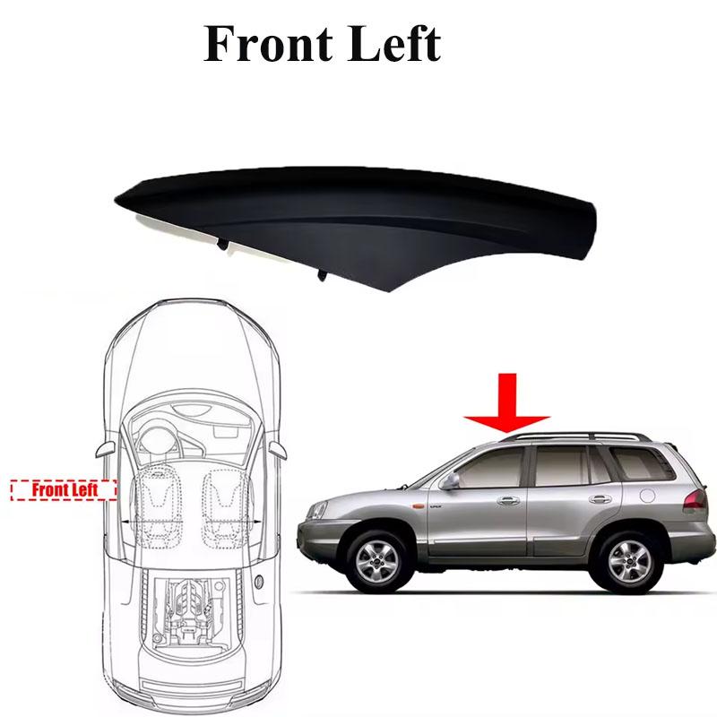 Roof Rack Cover For Hyundai Santa Fe Santafe 2002-2006 Auto Front Rear Left Right Luggage Bar Rail End Shell Plasitc Cover Front Left
