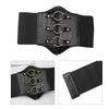 Gothic Solid Color Lift Up Female Waist Corset Wide Faux Leather Belt Women Fashion Slimming Waistband Adjustable Corset