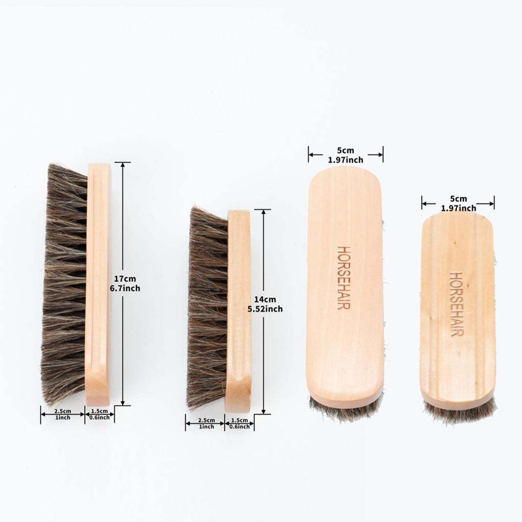 Car Polishing Brush Horsehair Bristles Hair Brush Detailing Buffing Brush for Car Interior Seat Dashboard Roof Cleaning